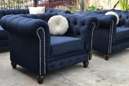 Sillon Chester Individual Pana Anti Desgarro Y Anti Mancha