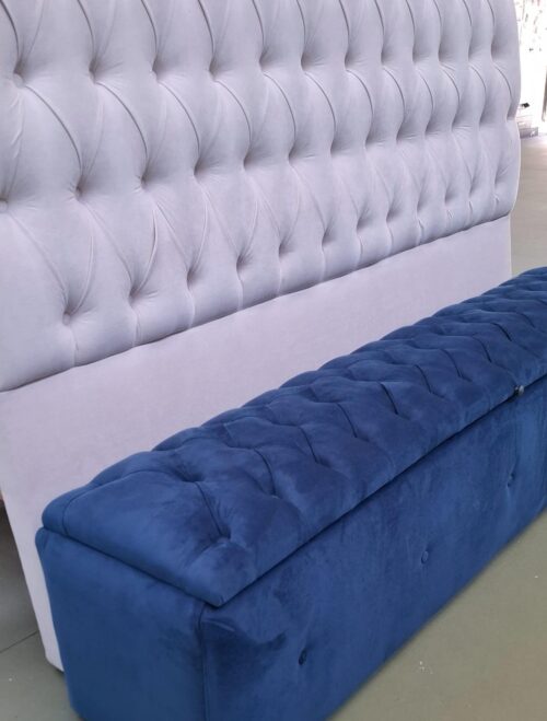 Combo Respaldo 1,60 Mtr + Pie De Cama Baulera Colores A Eleccion - Imagen 7
