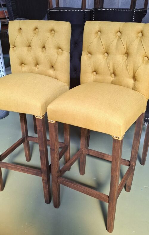 2 Banquetas Madera Paraiso - Capitone - Lisas O Canelon - Imagen 4