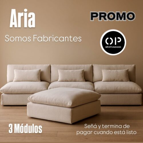 Sillon Aria 240X90 En 3 Modulos + Envio gratis a todo el país